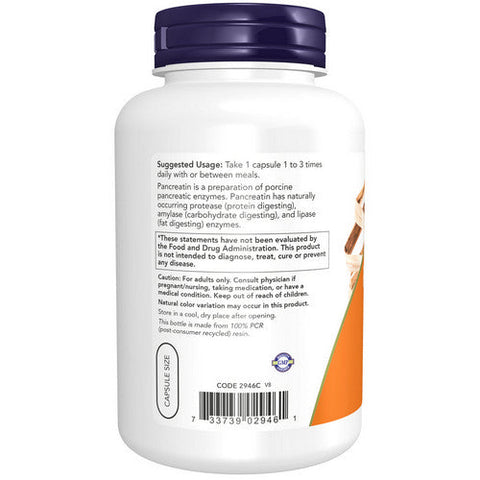 Now Foods, Pancreatine, 200 mg, 250 Caps Now Foods
