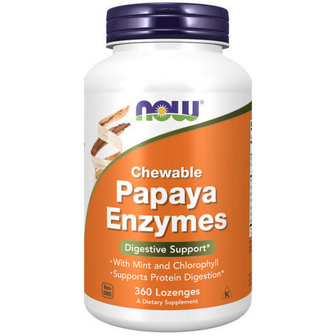 Now Foods, Papaya Enzyme Chewable, 360 Tabs Now Foods