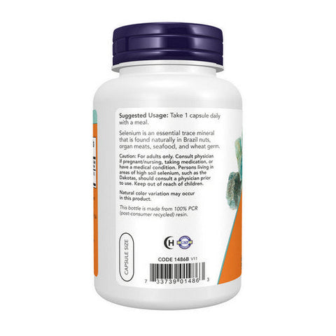 Now Foods, Selenium, 200 Mcg, 180 Veg Caps Now Foods