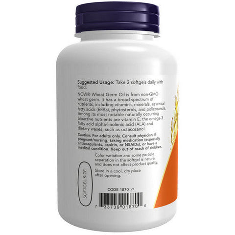 Now Foods, Wheat Germ Oil, 100 Softgels Now Foods