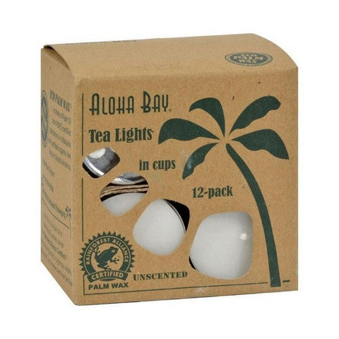 Aloha Bay, Candle Glass Tea, Light White, 12/0.7 Oz