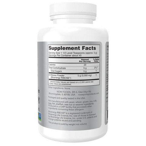 Now Foods, D-Ribose Powder, 8 oz Now Foods