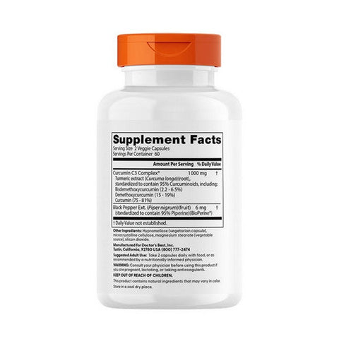 Doctors Best, High Absorption Curcumin, 120 Veggie Caps Doctors Best