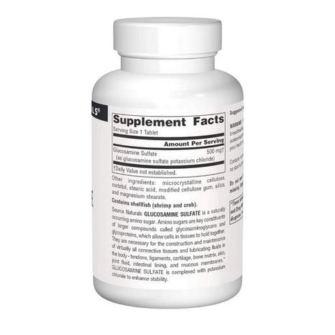 Source Naturals, Glucosamine Sulfate Sodium Free, 500 mg, 120 Tabs Source Naturals