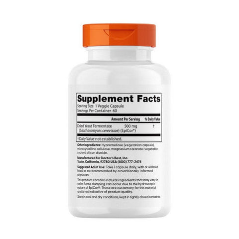 Doctors Best, Epicor, 500 Mg, 60 Veggie Caps Doctors Best