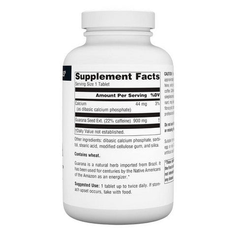Source Naturals, Guarana Energizer, 900 MG, 200 Tabs Source Naturals
