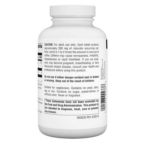 Source Naturals, Guarana Energizer, 900 MG, 200 Tabs Source Naturals