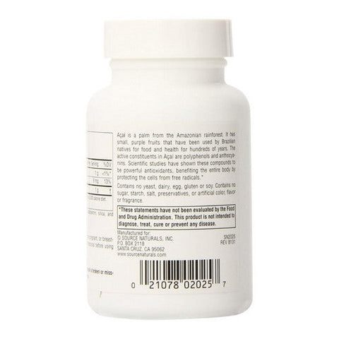 Source Naturals, Acai Extract, 60 Caps Source Naturals