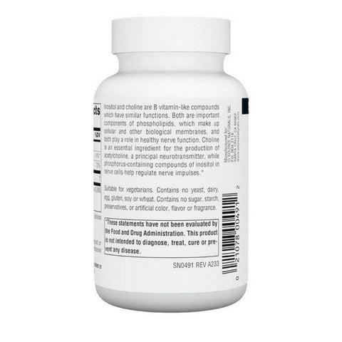 Source Naturals, Inositol And Choline, 800 Mg, 50 Tabs Source Naturals