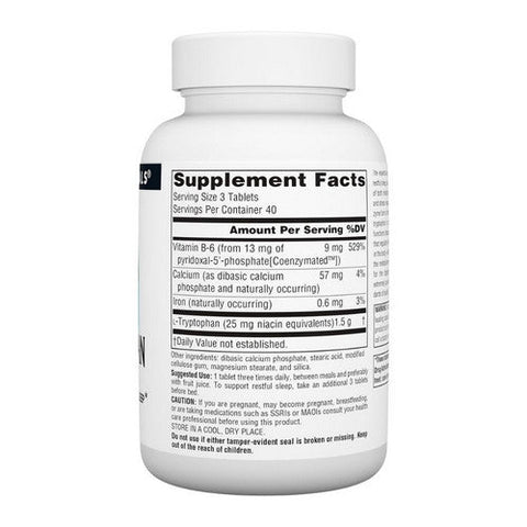 Source Naturals, L-Tryptophan, 500 mg, 120 Tabs Source Naturals
