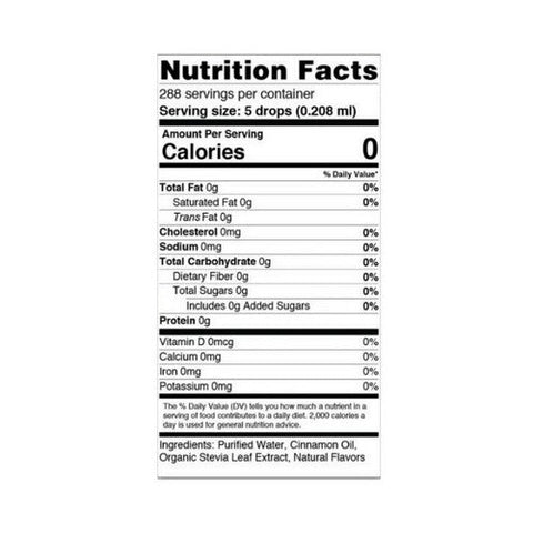 Sweetleaf Stevia, SweetLeaf Liquid Stevia, Cinnamon 2 Fl Oz Sweetleaf Stevia