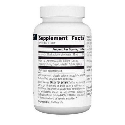 Source Naturals, Green Tea, 500 mg, Extract 120 Tabs Source Naturals