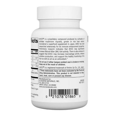 Source Naturals, Ahcc, 750 mg, 30 Caps Source Naturals
