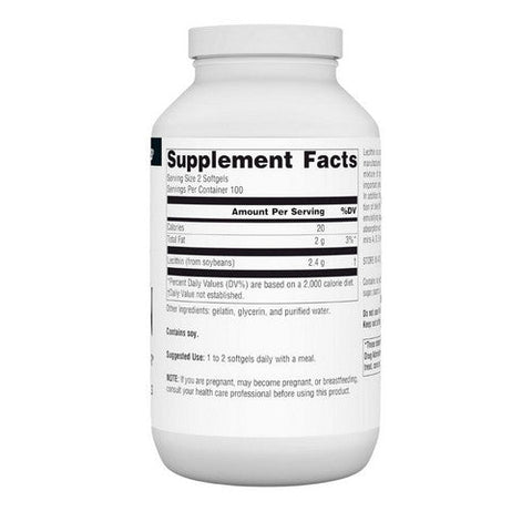 Source Naturals, Lecithin, 1200 mg, 200 Softgels Source Naturals