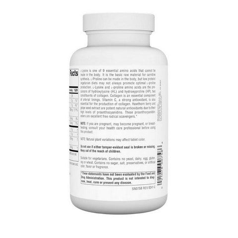Source Naturals, Proline And Lysine, 550 Mg, 120 Tabs Source Naturals