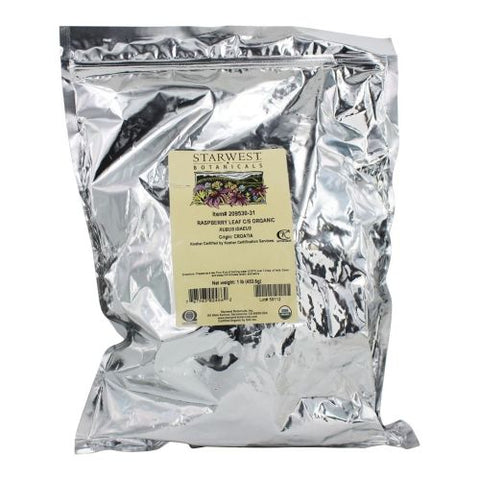 Starwest Botanicals, Organic Red Raspberry Leaf C/s, 1 Lb Starwest Botanicals