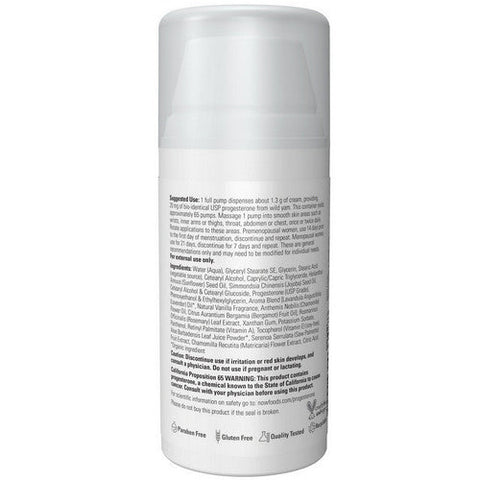 Now Foods, Natural Progesterone Balancing Skin Cream with Lavender, 3 Oz