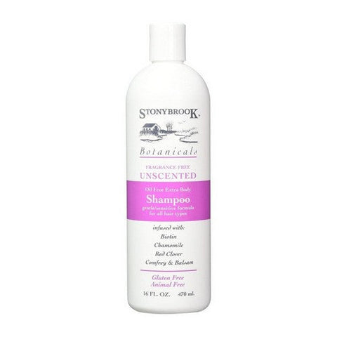 Stony Brook Botanicals, Oil Free Extra Body Shampoo Unscented, Unscented, 16 Oz
