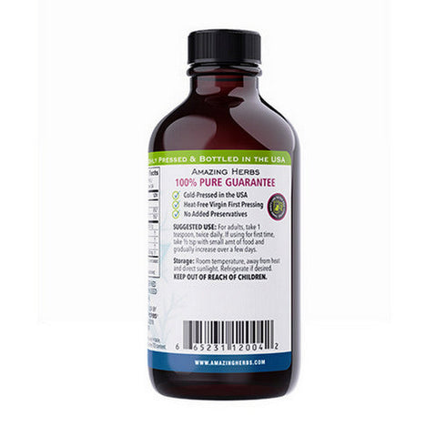 Amazing Herbs, Black Seed 100% Pure Cold-Pressed Black Cumin Seed Oil, 4 Oz Amazing Herbs