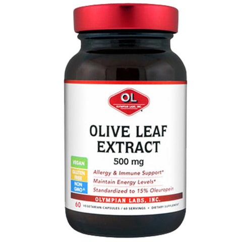 Olympian Labs, Olive Leaf Extract, 500 mg, 60 caps Olympian Labs