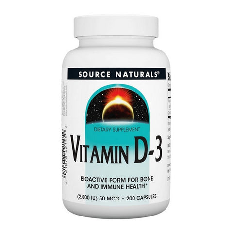 Source Naturals, Vitamin D 2000 IU, 200 caps Source Naturals