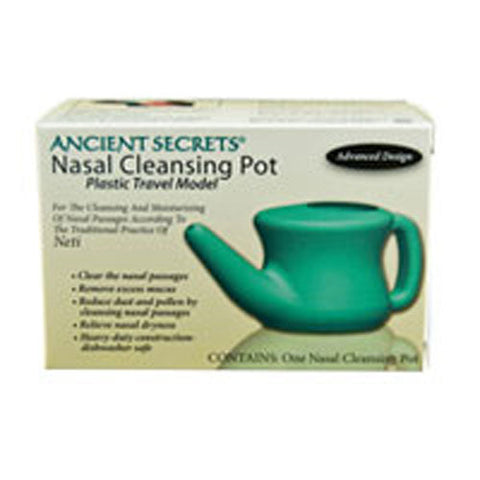 Ancient Secrets, Nasal Cleansing Plastic Travel Pot, 1 Count Ancient Secrets