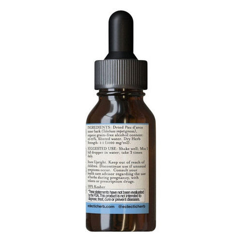 Eclectic Herb, Pau D' Arco, 1 Oz with Alcohol Eclectic Herb