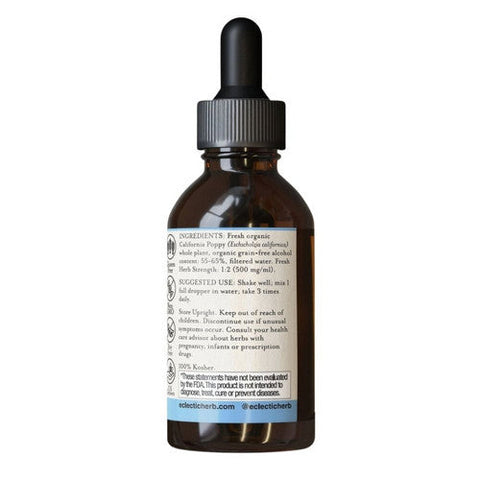 Eclectic Herb, California Poppy, 2 Oz with Alcohol Eclectic Herb