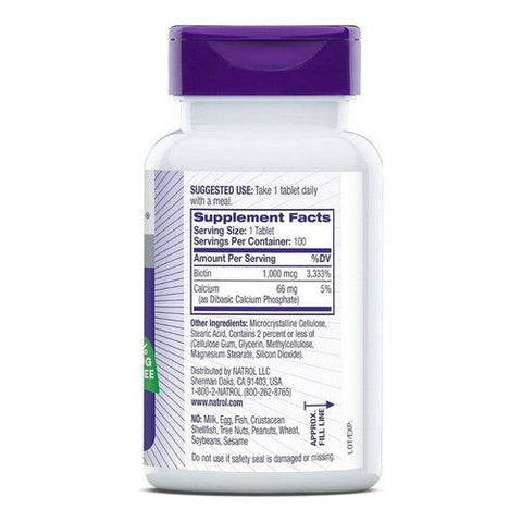 Natrol, Biotin, 1000 Mcg, 100 Tabs Natrol