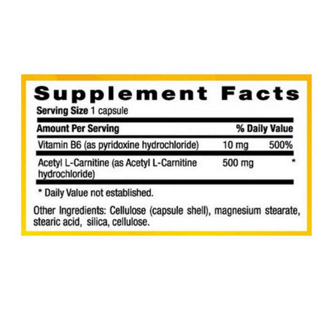 Country Life, Acetyl L-carnitine, 500 mg, 120 Caps