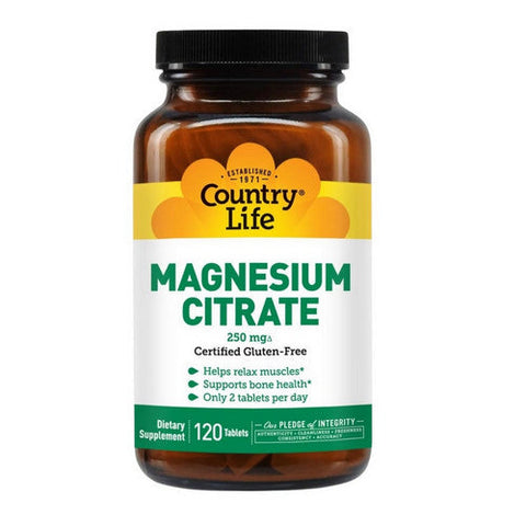 Country Life, Magnesium Citrate, 120 Tabs Country Life
