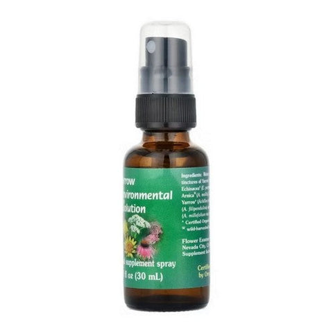 Flower Essence Services, Yarrow Environmental Solution, Spray 1 oz Flower Essence Services