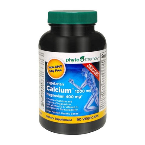 Phyto Therapy, Vegetable Calcium with Magnesium, 90 VCaps Phyto Therapy