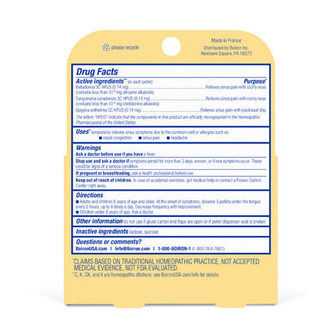 Boiron, SinusCalm Meltaway Pellets 2 MDT, 80 Count