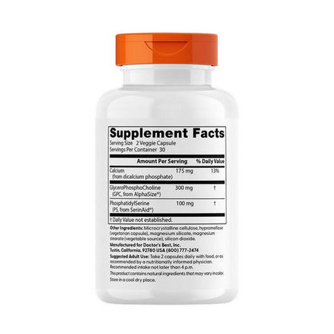Doctors Best, Natural Brain Enhancers With AlphaSize And SerinAid, 60 Veggie Caps Doctors Best