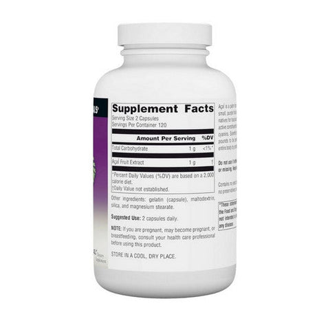 Source Naturals, Acai Extract, 500mg, 240 Caps Source Naturals