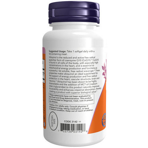 Now Foods, Ubiquinol, 100 mg, 60 Softgels Now Foods