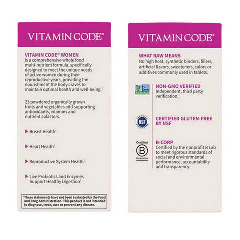 Garden of Life, Vitamin Code Women Multivitamin, 120 Caps Garden of Life