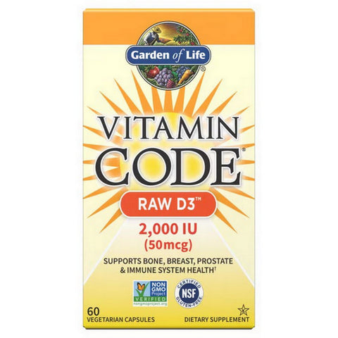 Garden of Life, Vitamin Code, RAW D3 60 Caps Garden of Life