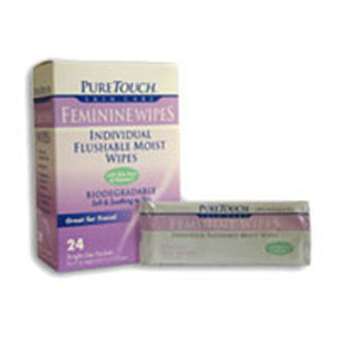 Pure Touch Skin Care, Feminine Wipes Flushable, 24 CT Pure Touch Skin Care