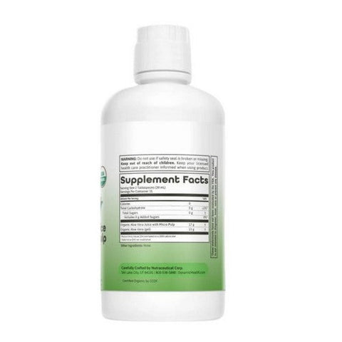 Dynamic Health Laboratories, Organic Aloe Vera Juice with Micro Pulp Unflavored, 32 Oz Dynamic Health Laboratories