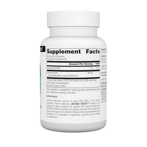 Source Naturals, Lactase Digest, 90 Vcaps Source Naturals