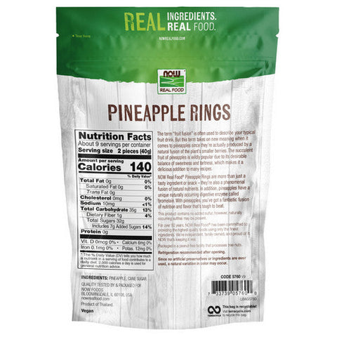 Now Foods, Pineapple Rings, 340g, 12 Oz Now Foods