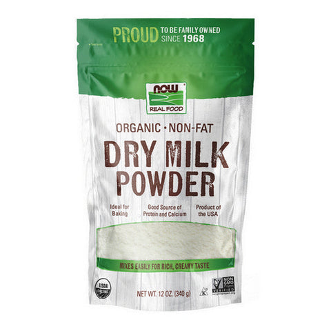 Now Foods, Organic Non-Fat Dry Milk Powder, 12 Oz Now Foods
