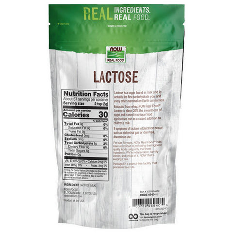 Now Foods, Lactose, 1 lb Now Foods