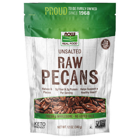 Now Foods, Pecans Halves and Pieces Raw, 12 oz Now Foods