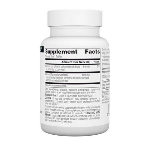 Source Naturals, Turmeric With Meriva, 500 Mg, 60 Tabs Source Naturals