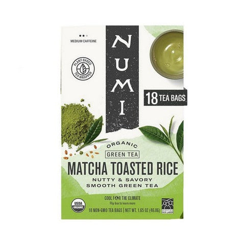 Numi Tea, Matcha Toasted Rice Medium Caffeine, 18 Bags Numi Tea