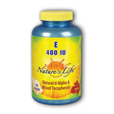 Nature's Life, Vitamin E d-Alpha & Mixed Tocopherols, 400 IU, 250 softgels Nature's Life
