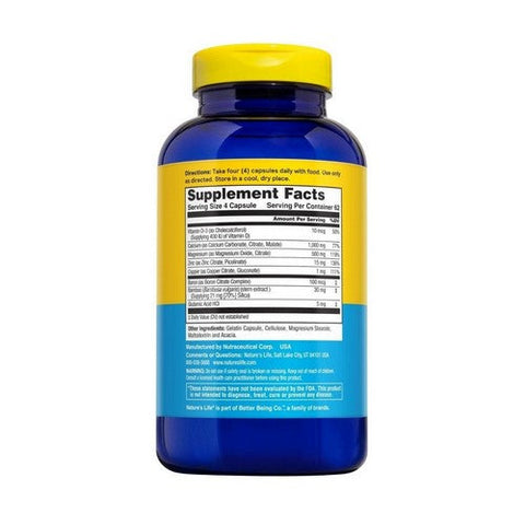 Nature's Life, Cal-Mag-Zinc, 1000/600/15 mg, 250 caps Nature's Life